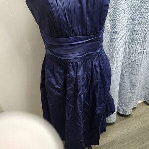 David's Bridal Navy Blue Prom Dress